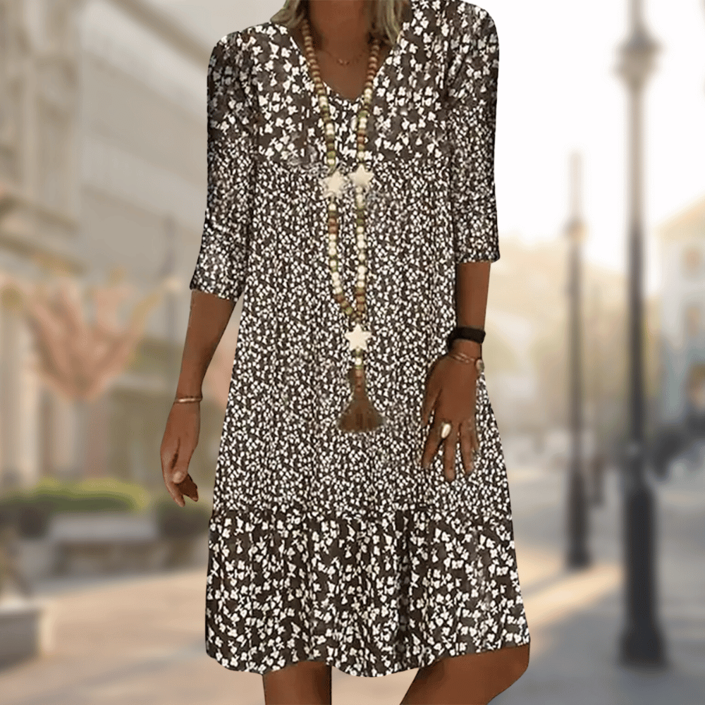 Nina - Elegant Dress with Print