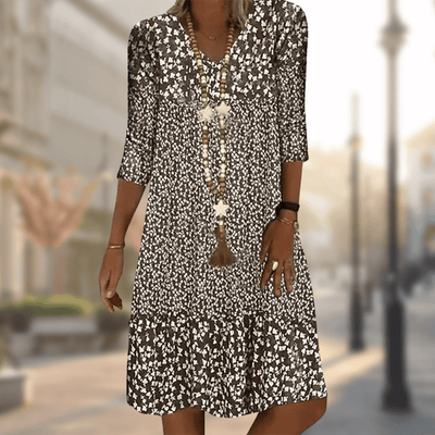 Nina - Elegant Dress with Print