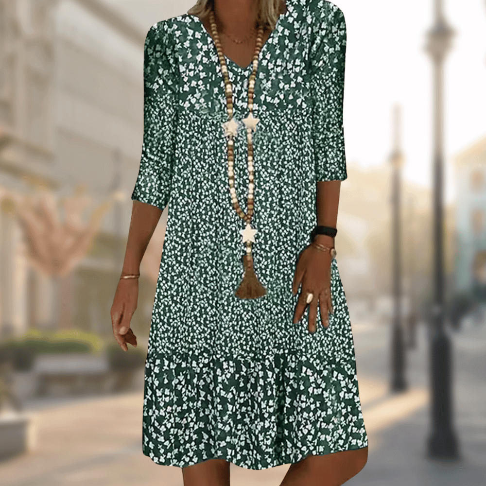 Nina - Elegant Dress with Print