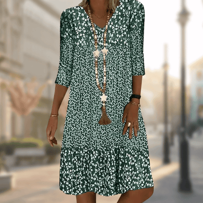 Nina - Elegant Dress with Print