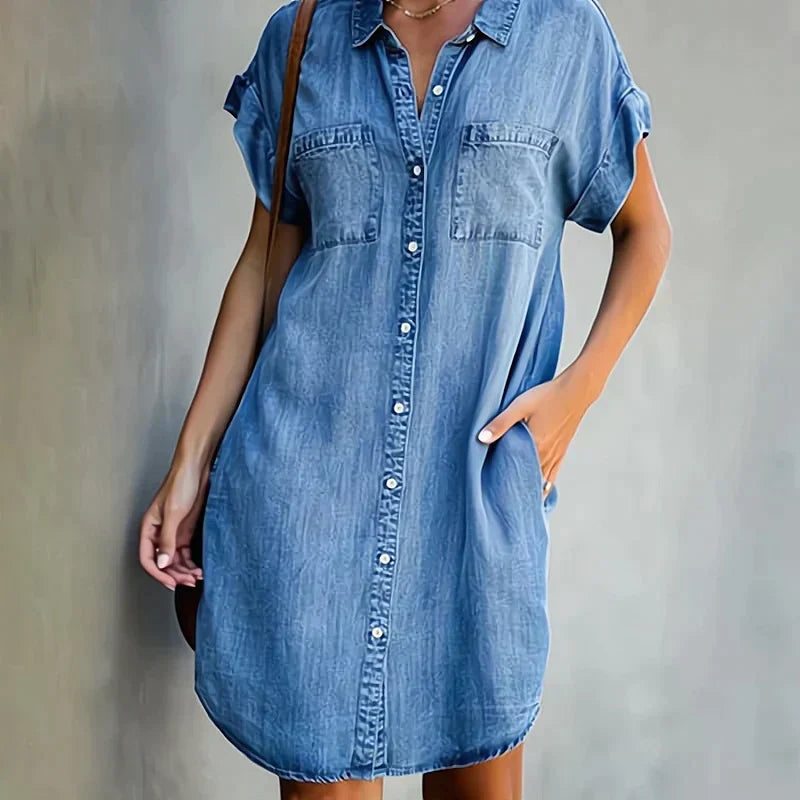 Aubree - Casual Denim Dress