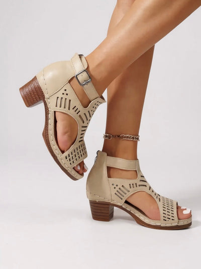 Mara - Cutout Heel Sandals