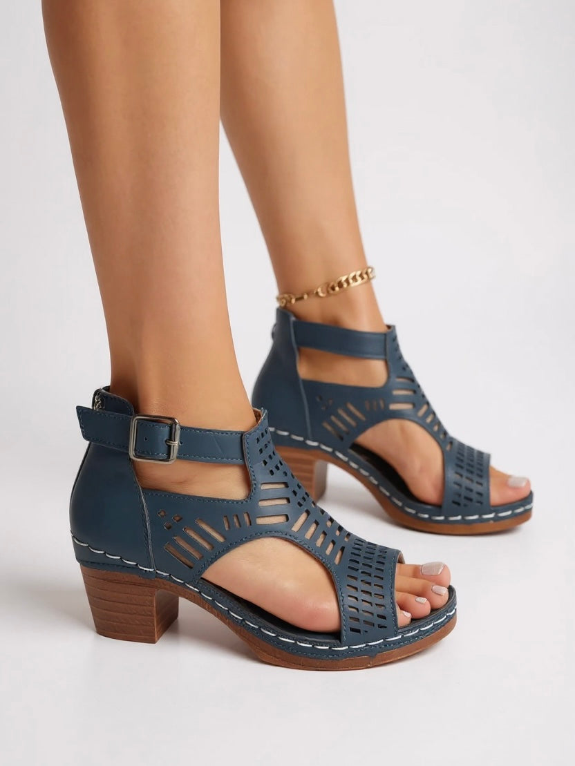 Mara - Cutout Heel Sandals