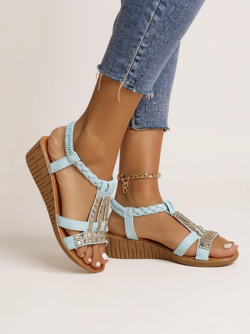 Zara - Embellished Wedge Sandals