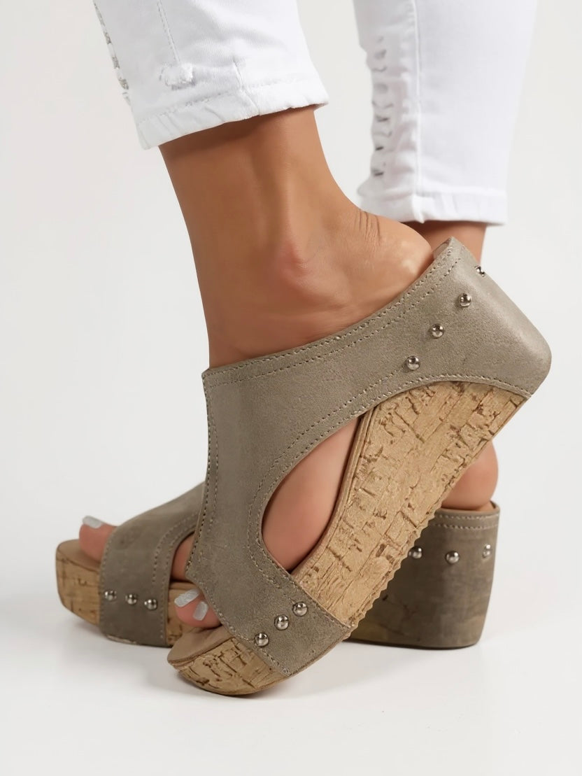 Sasha - Wedge Slide Sandals