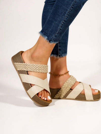 Kaia - Braided Platform Sandals