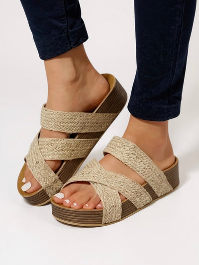 Kaia - Braided Platform Sandals