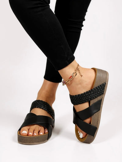 Kaia - Braided Platform Sandals