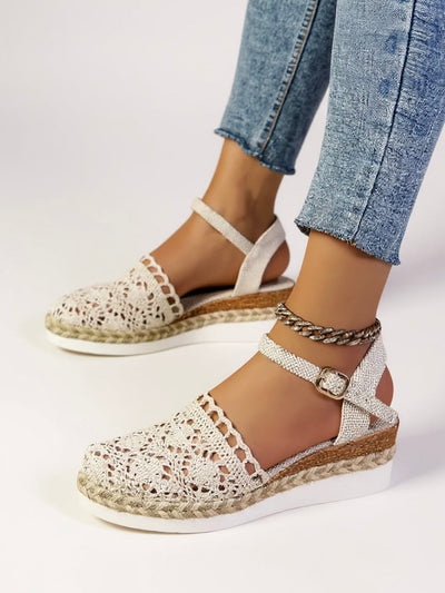 Lyra - Crochet Platform Sandals