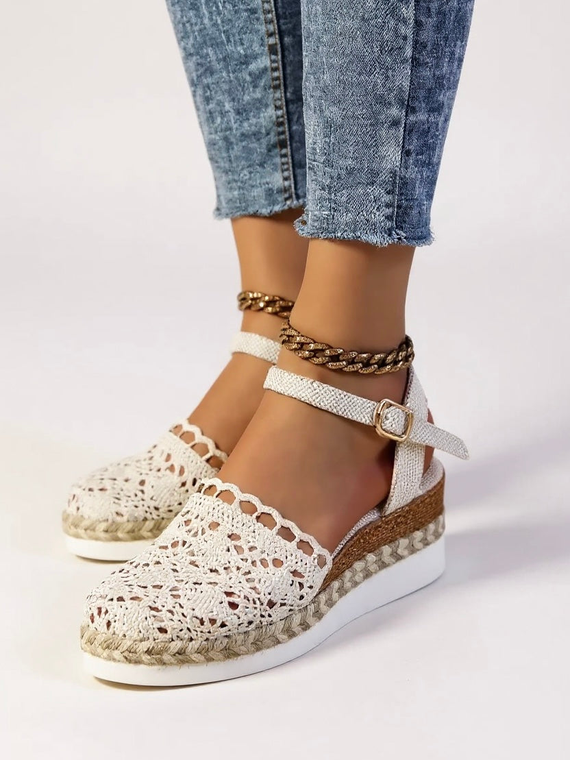 Lyra - Crochet Platform Sandals