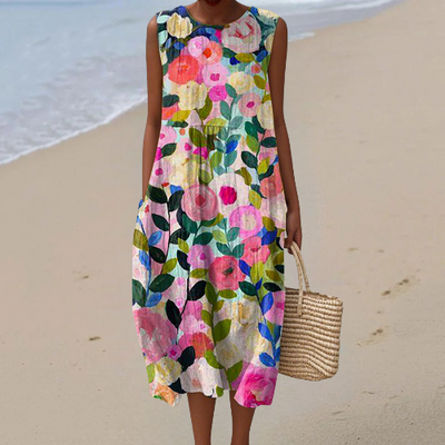 Lina – Watercolor Floral Dress