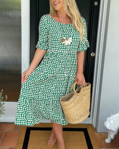 Jade | Polka Dot Midi Dress