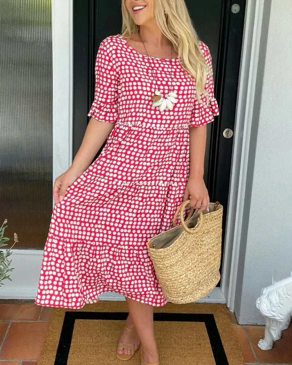 Jade | Polka Dot Midi Dress