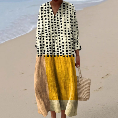 Cilia - Fluid Dress with Pastel Stripes