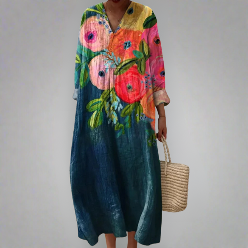 Felice - Leaf and Mandala Flower Dress