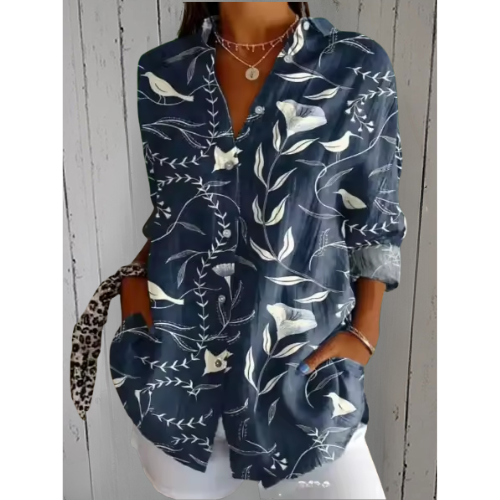 Liora | Midnight Bloom Blouse