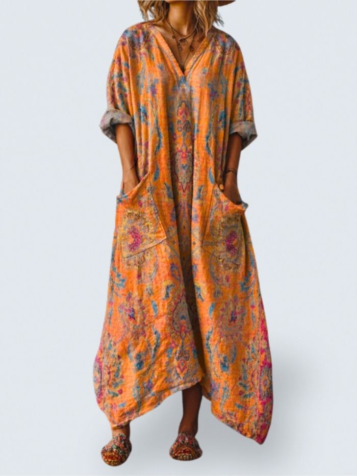 Ophira - Vintage Boho Dress with Pockets