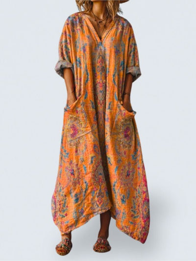 Ophira - Vintage Boho Dress with Pockets
