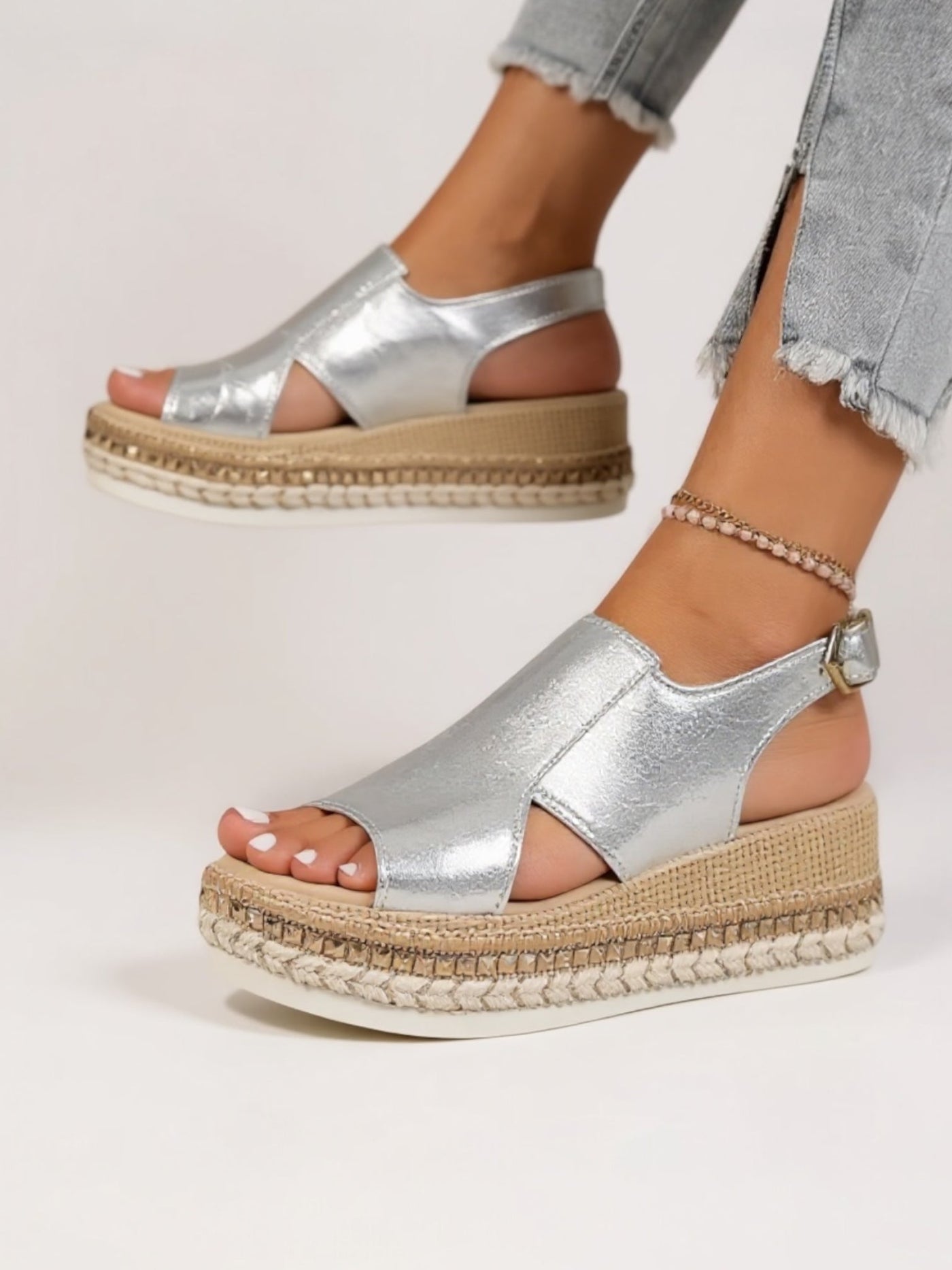 Livia - Metallic Platform Sandals