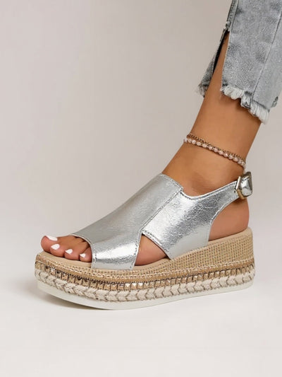 Livia - Metallic Platform Sandals