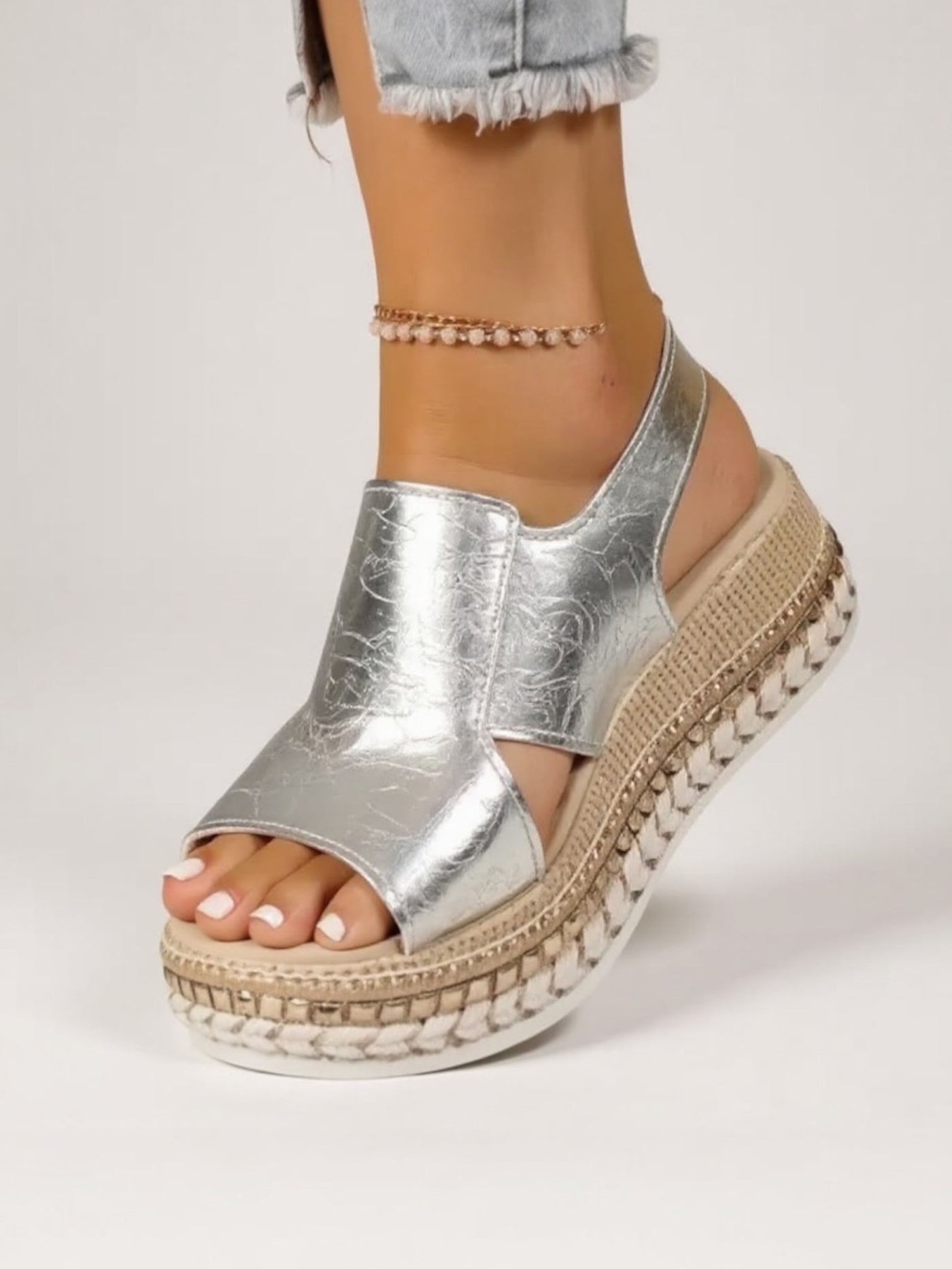 Livia - Metallic Platform Sandals