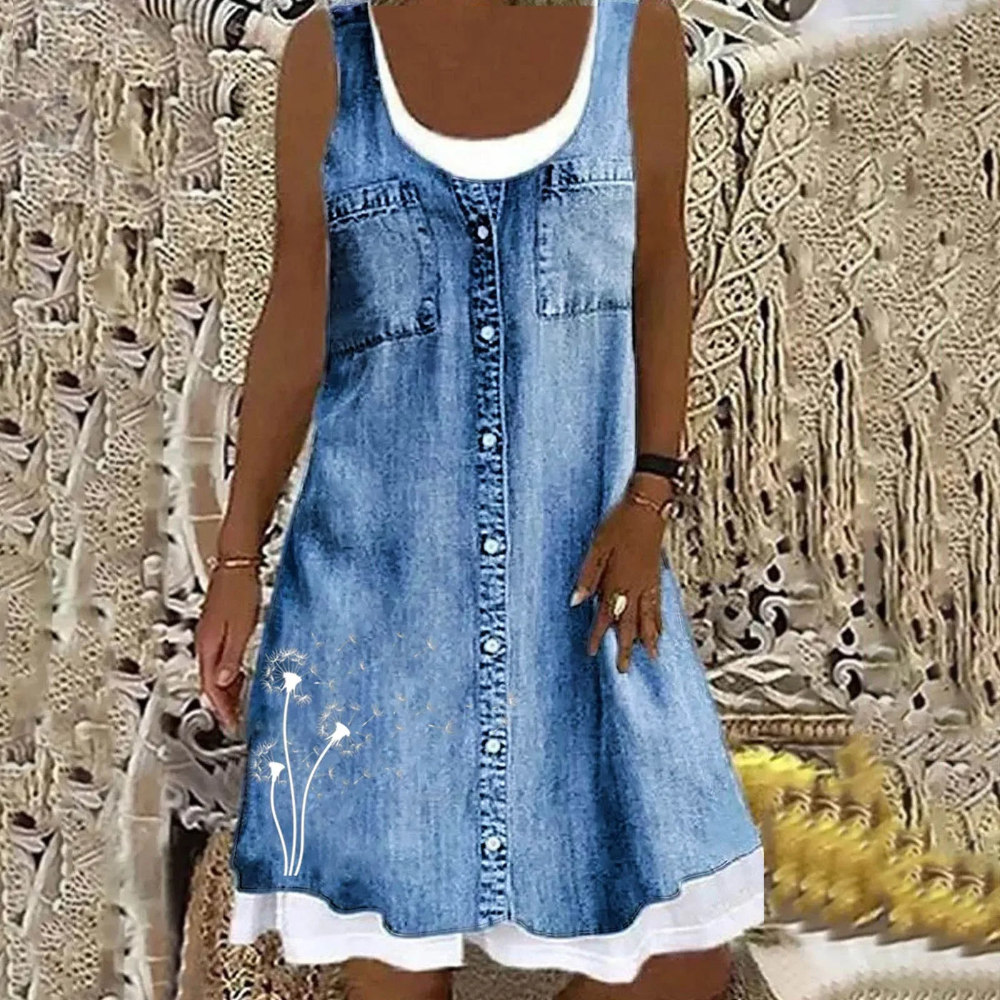 Neve™ - Elegant Denim Dress