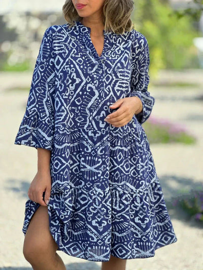Kyra | Stylish Boho Print Tunic Dress
