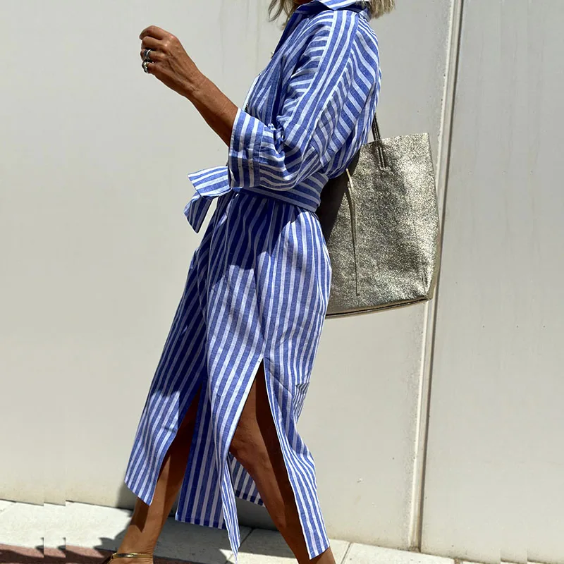 Grace | Striped Shirt Dress