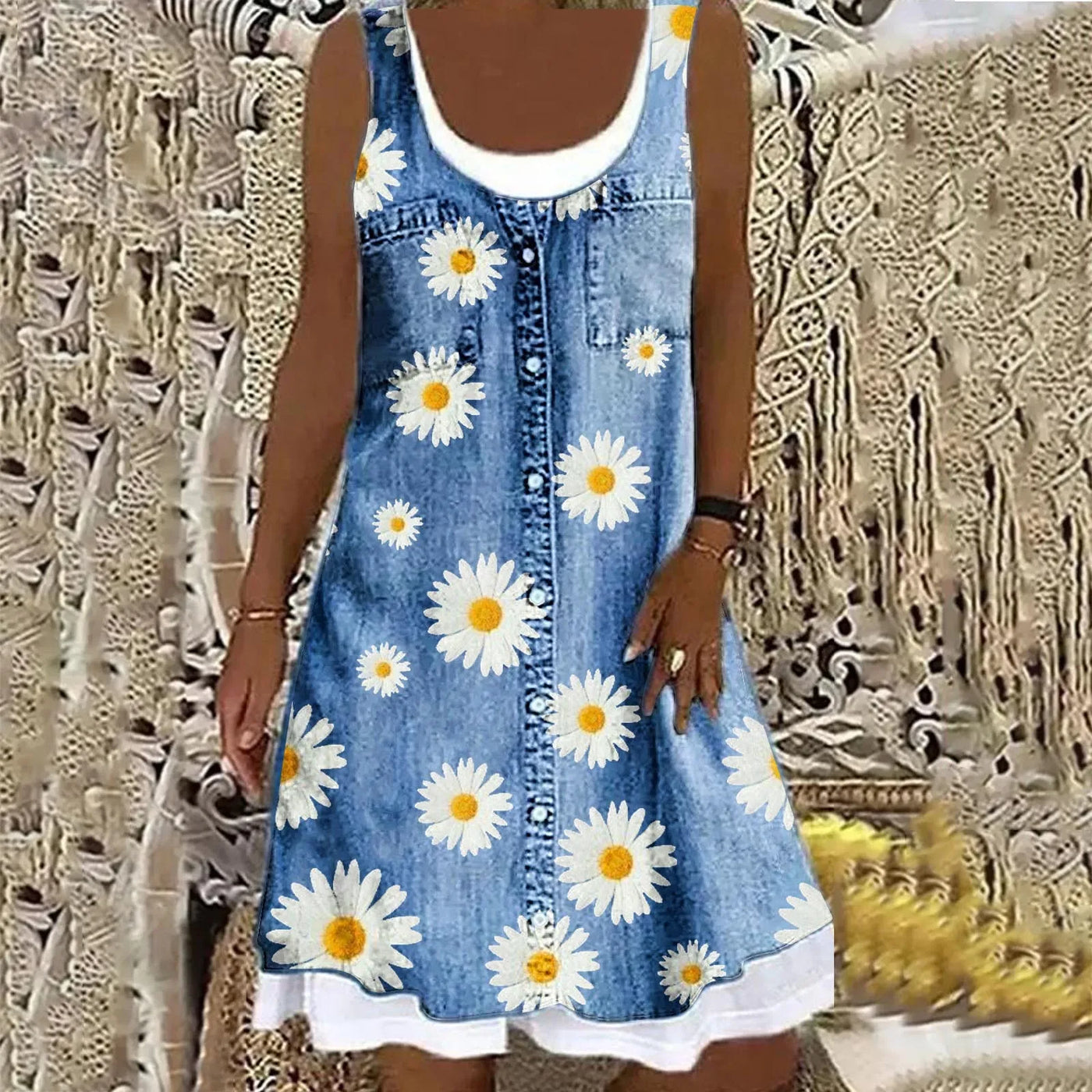 Neve™ - Elegant Denim Dress