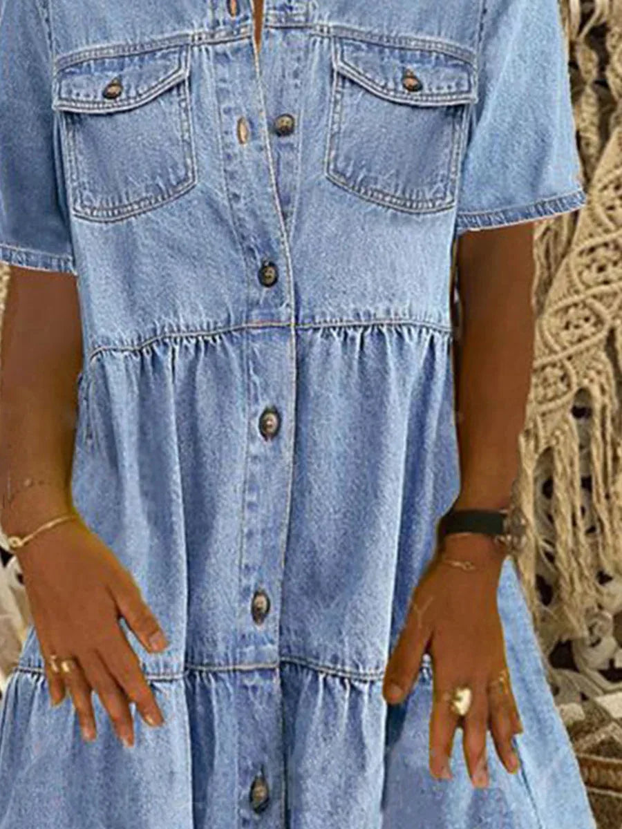 Quinn - Boho Denim Dress