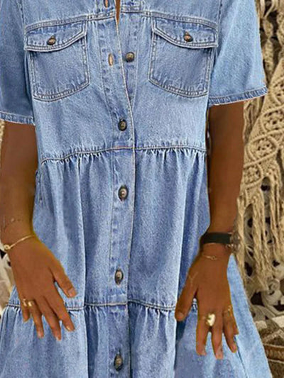Quinn - Boho Denim Dress