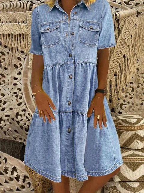 Quinn - Boho Denim Dress