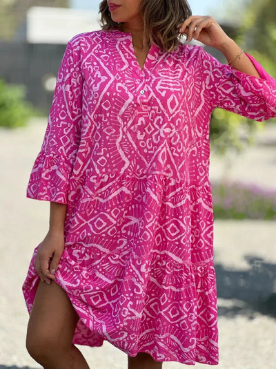 Kyra | Stylish Boho Print Tunic Dress