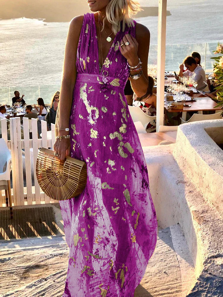 Amy - Elegant Floral Maxi Dress