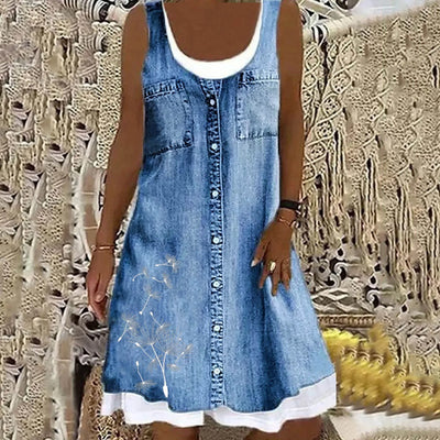 Delilah - Soft and Elegant Denim Dress