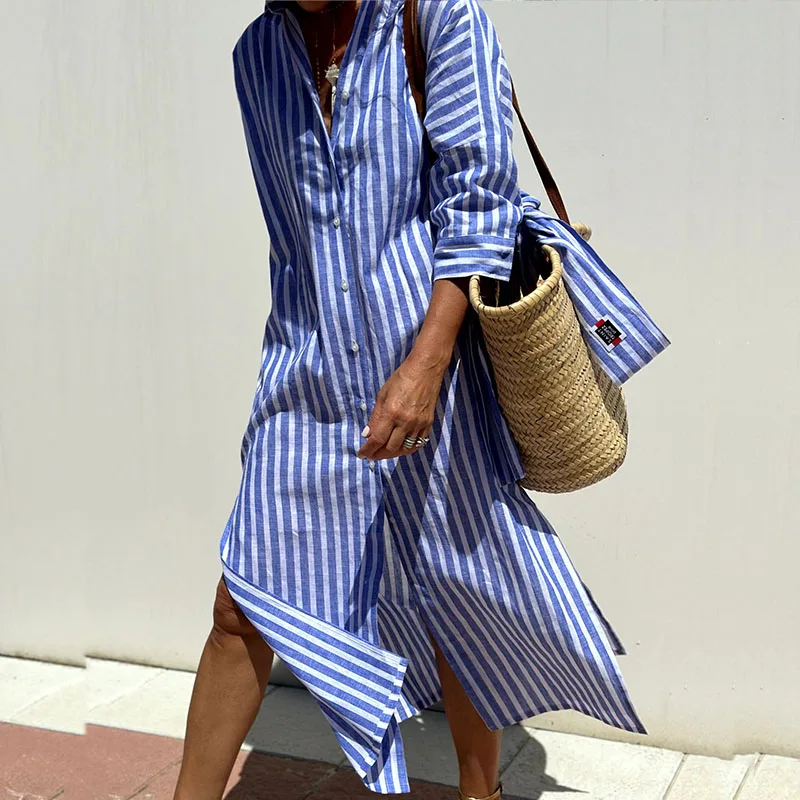 Grace | Striped Shirt Dress
