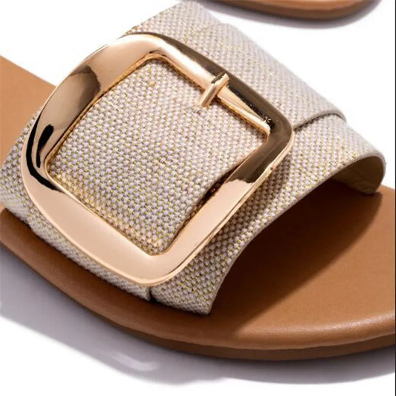 Soleil - Luxe Buckle Slides