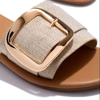 Soleil - Luxe Buckle Slides