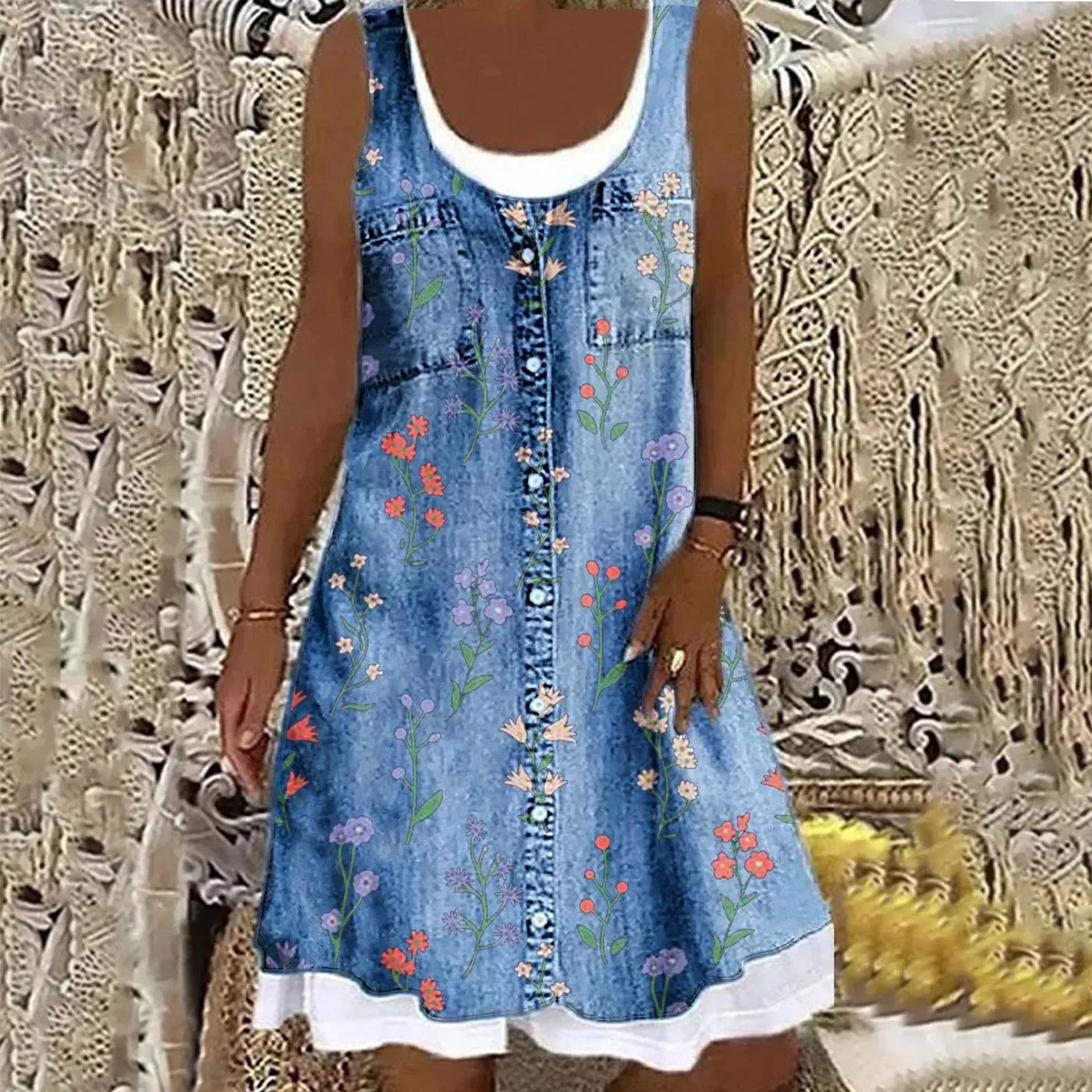 Delilah - Soft and Elegant Denim Dress