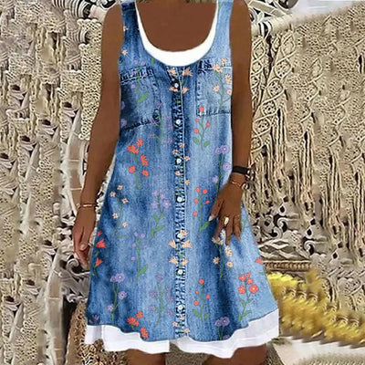 Delilah - Soft and Elegant Denim Dress