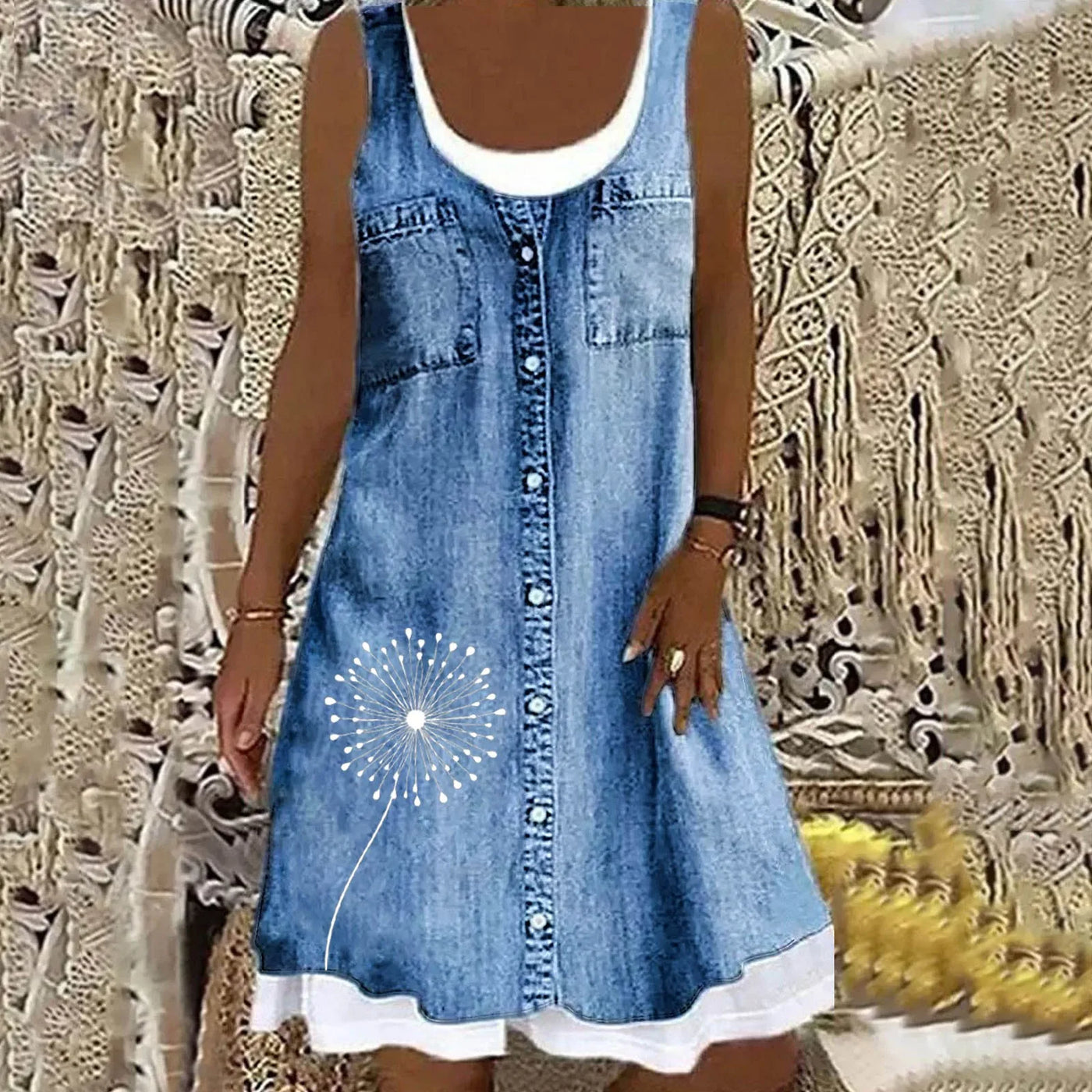 Neve™ - Elegant Denim Dress
