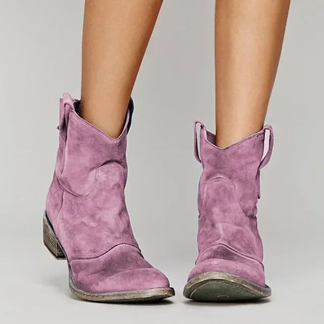 Linny - Vintage Western Ankle Boots