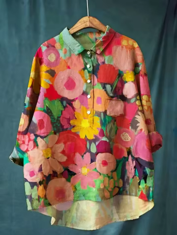 Merel - Elegant Blouse with Floral Print
