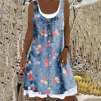 Neve™ - Elegant Denim Dress