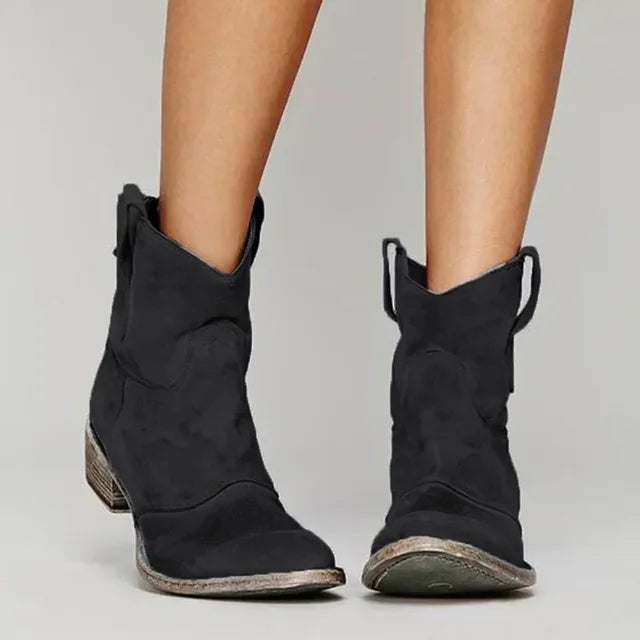 Linny - Vintage Western Ankle Boots