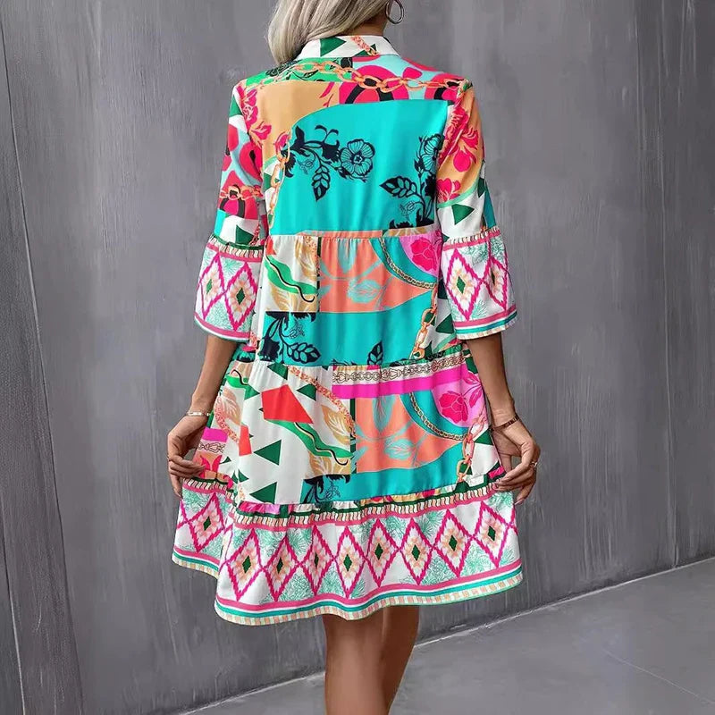 Anastasia | Vibrant Printed Dress
