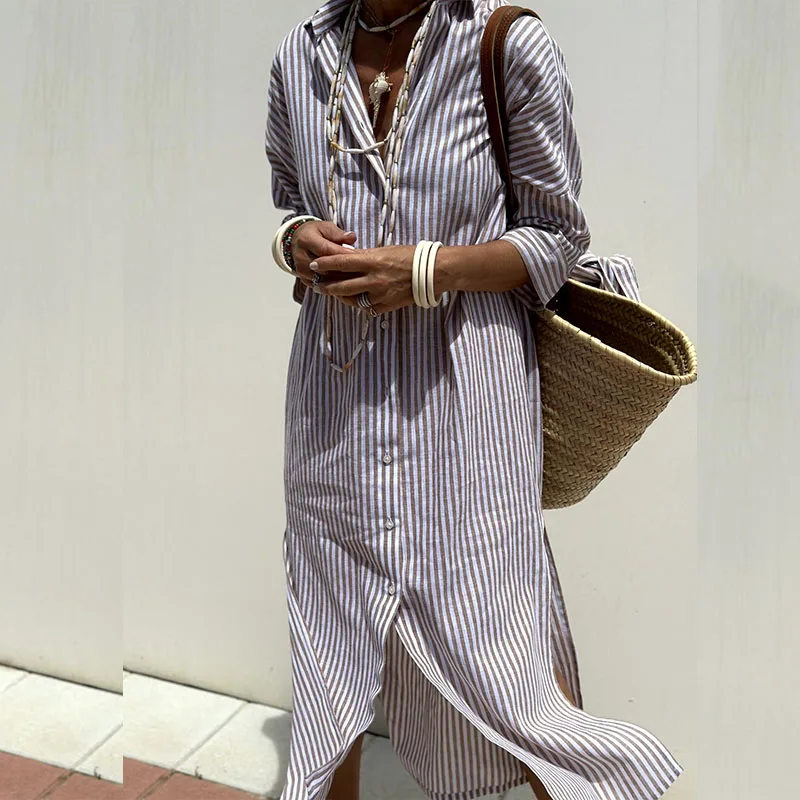 Grace | Striped Shirt Dress