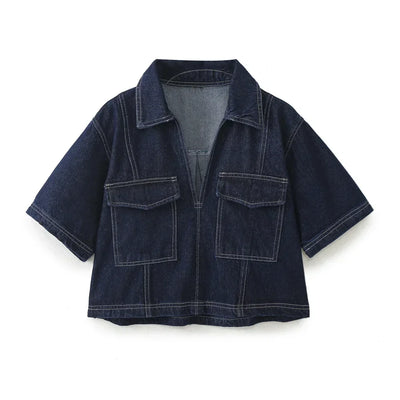 Eden - V-neck Denim Set