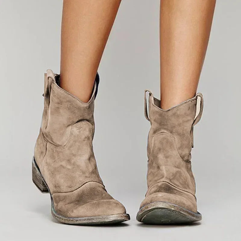 Linny - Vintage Western Ankle Boots