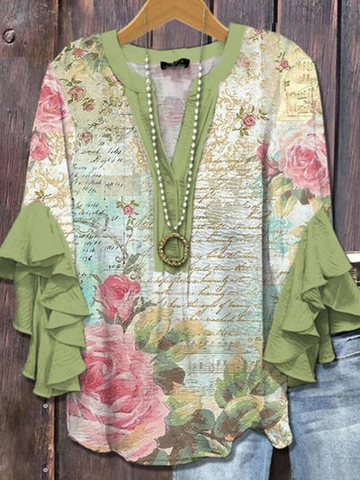 Elodie Garden | Vintage rose blouse